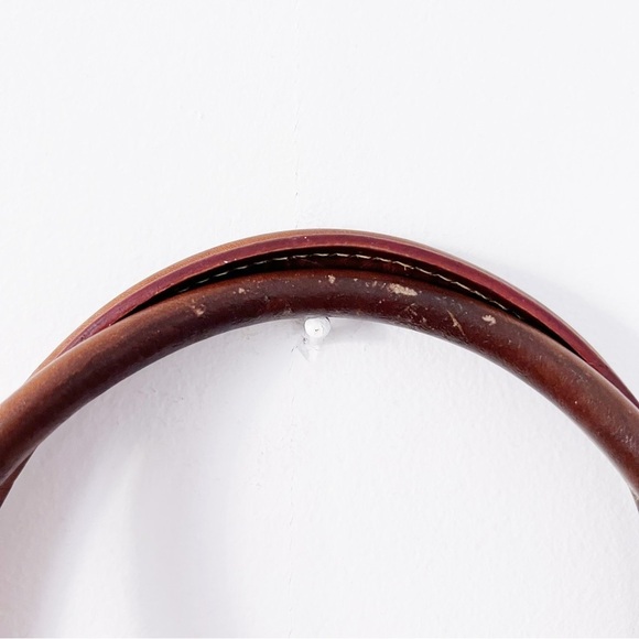 Dooney & Bourke • Domed Satchel purse bag Burning Red initials canvas wristlet - Picture 5 of 16